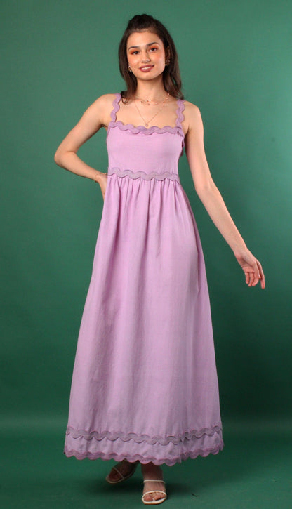 Handwoven Pansy Long Dress