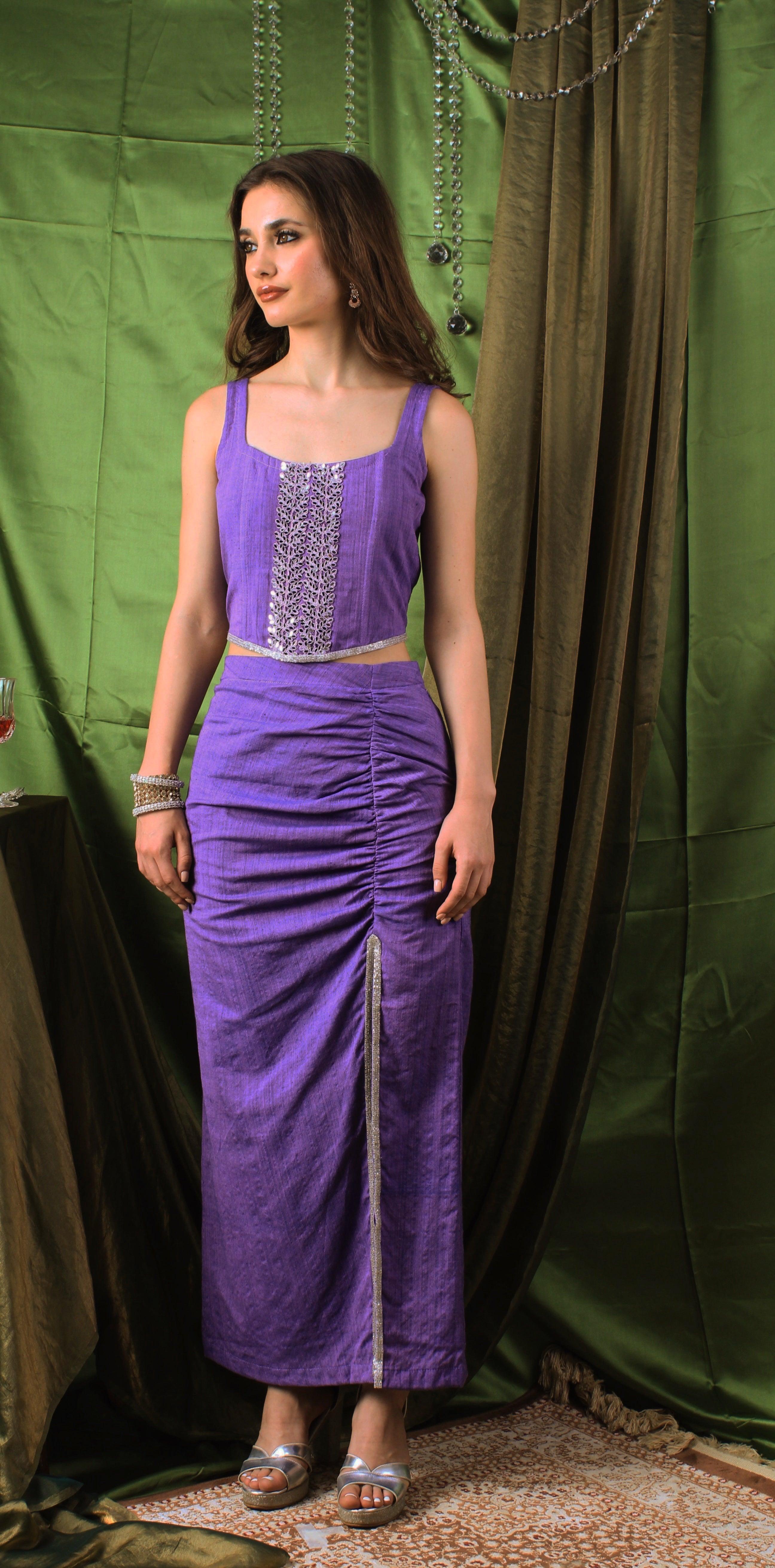 Amethyst Ruched Skirt