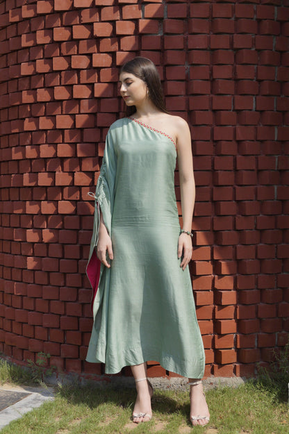 Festive Signature - Raw Silk Dress - Naava