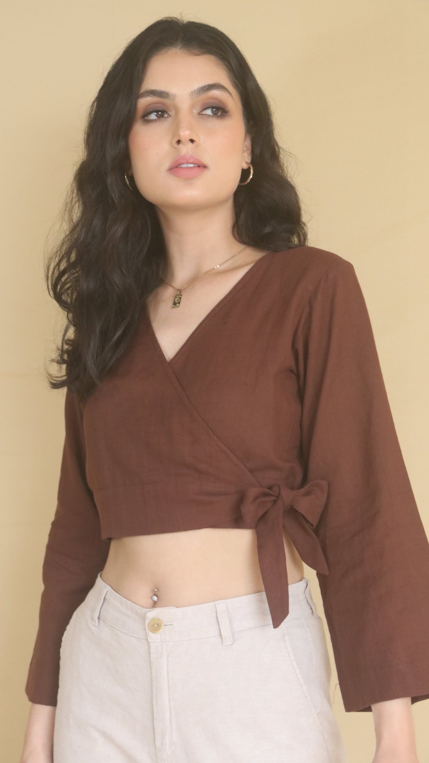 Bell Sleeve Wrap Top - Naava