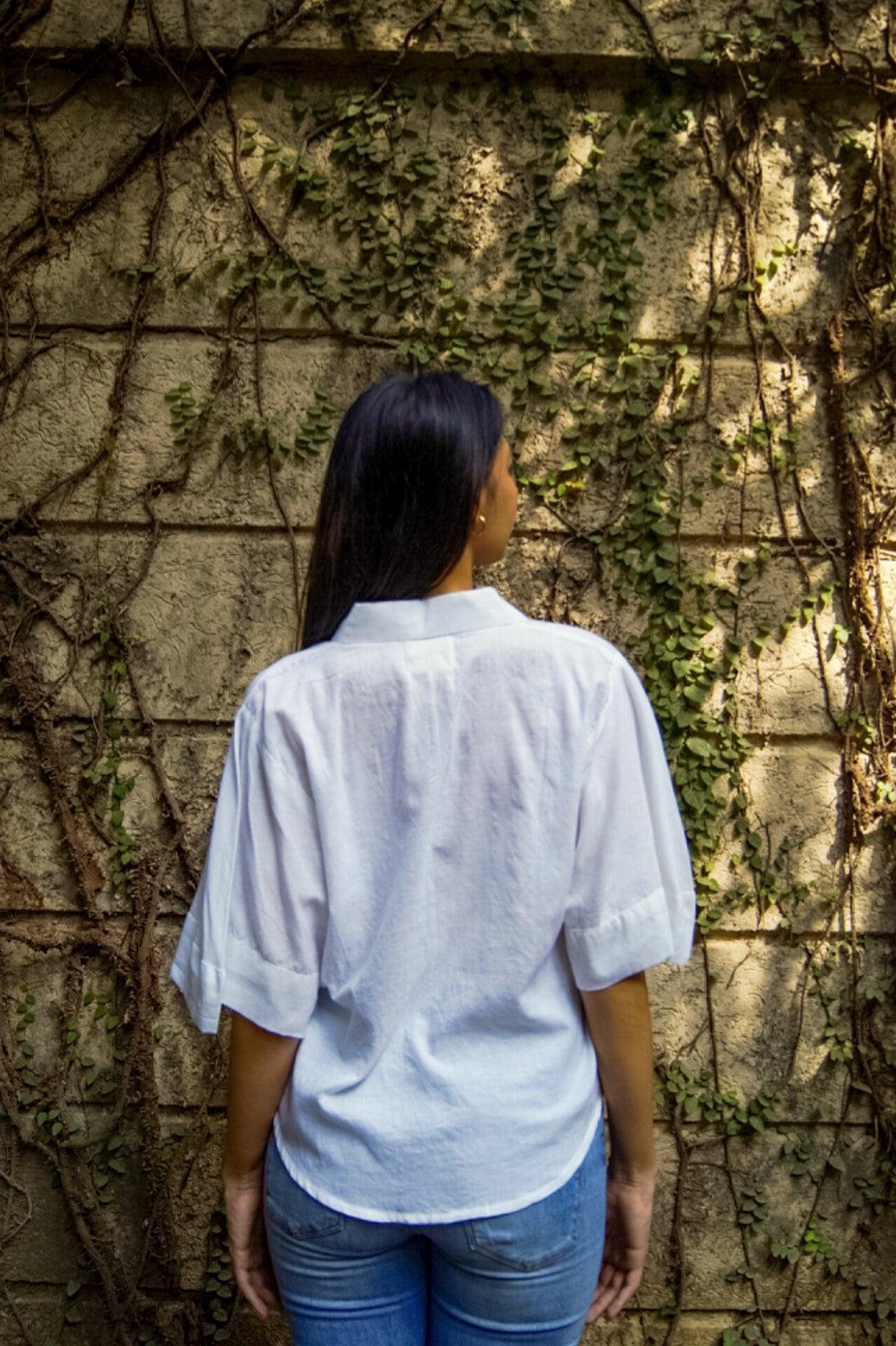 Handwoven Angel Sleeve Shirt - Naava