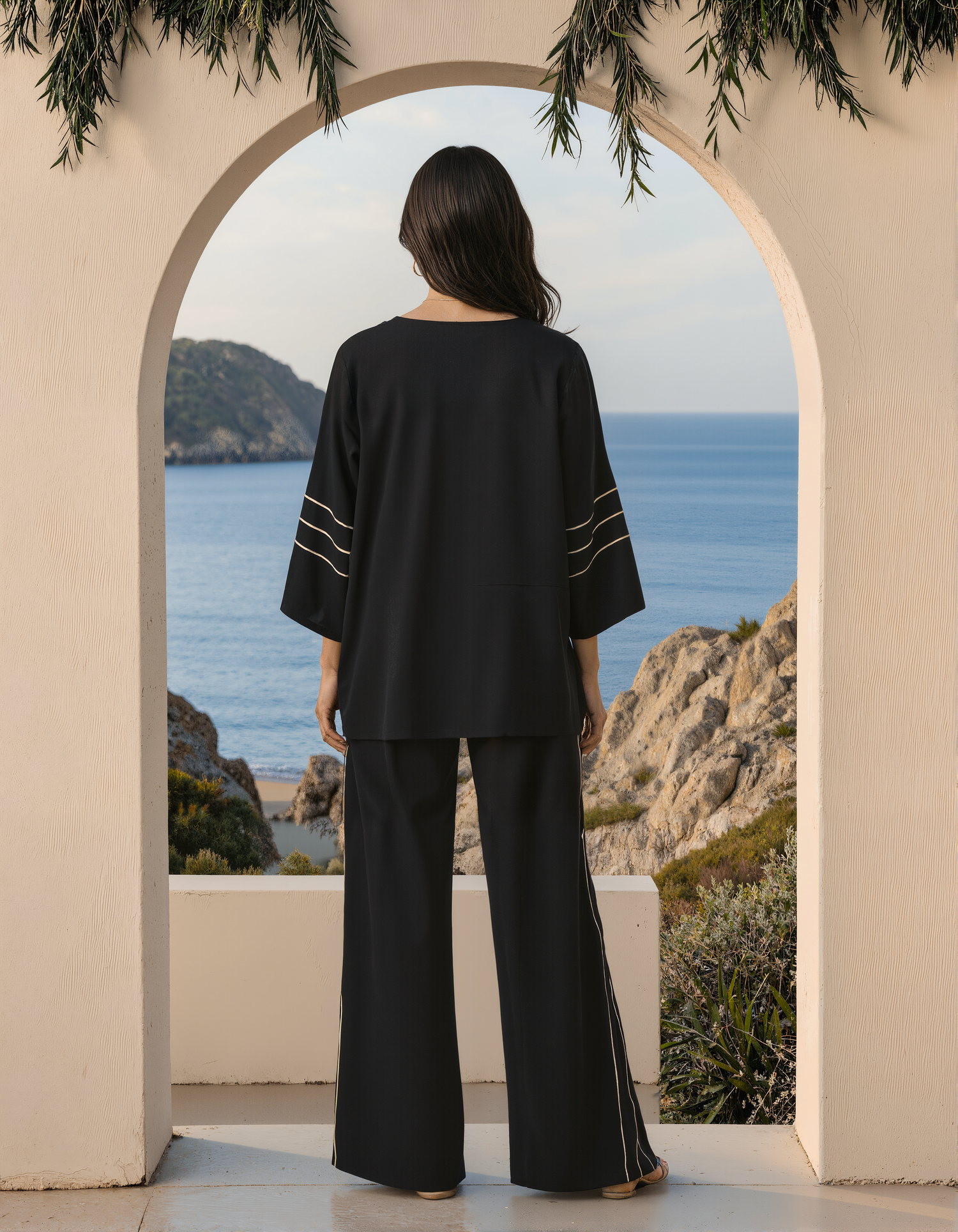 Black Gota Patti Co-Ord Set