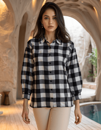 Handwoven Noir Blanco Shirt
