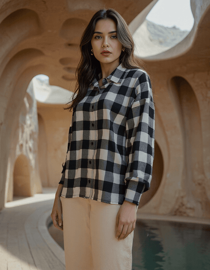 Handwoven Noir Blanco Shirt