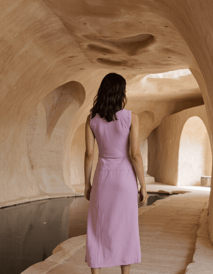 Handwoven Aster Crop Top and Skirt Set