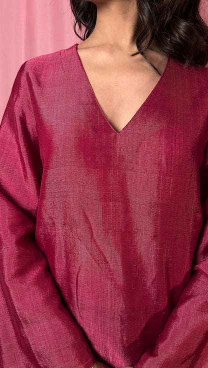Handwoven Summer Silk Rosebud Top