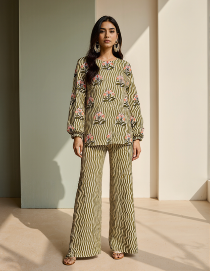 Zoya Printed Botanicals coord set 